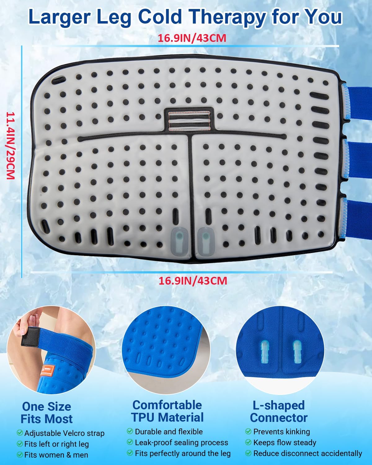 Cold Therapy Machine for Elbow, Ice Machine for Tennis Elbow&Post-Surgery Recovery, Cryotherapy Device with Temp Display & 3 Flow Modes, Adjustable Elbow Wrap for Arthritis, Bursitis, Swelling Relief