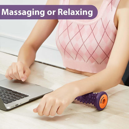 BESKAR Foot Massage Roller for Plantar Fasciitis Relief, Portable Reflexology Tool Pressure Point Massage Rollers, Deep Tissue Massages for Relieving Feet Arch Heel Pain, Myofascial Pain Syndrome