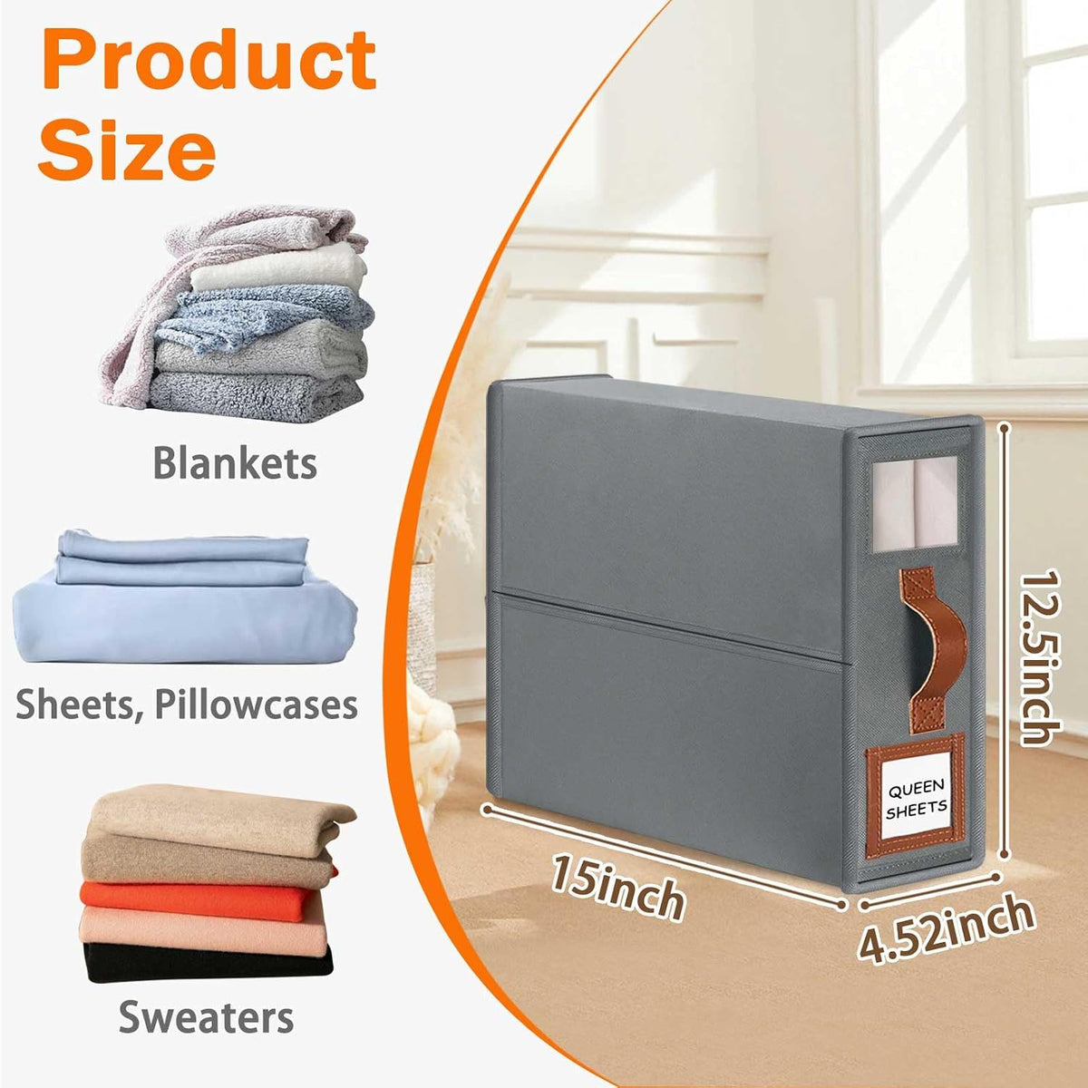 GhvyenntteS Bed Sheet Organizers and Storage, Closet Organizer