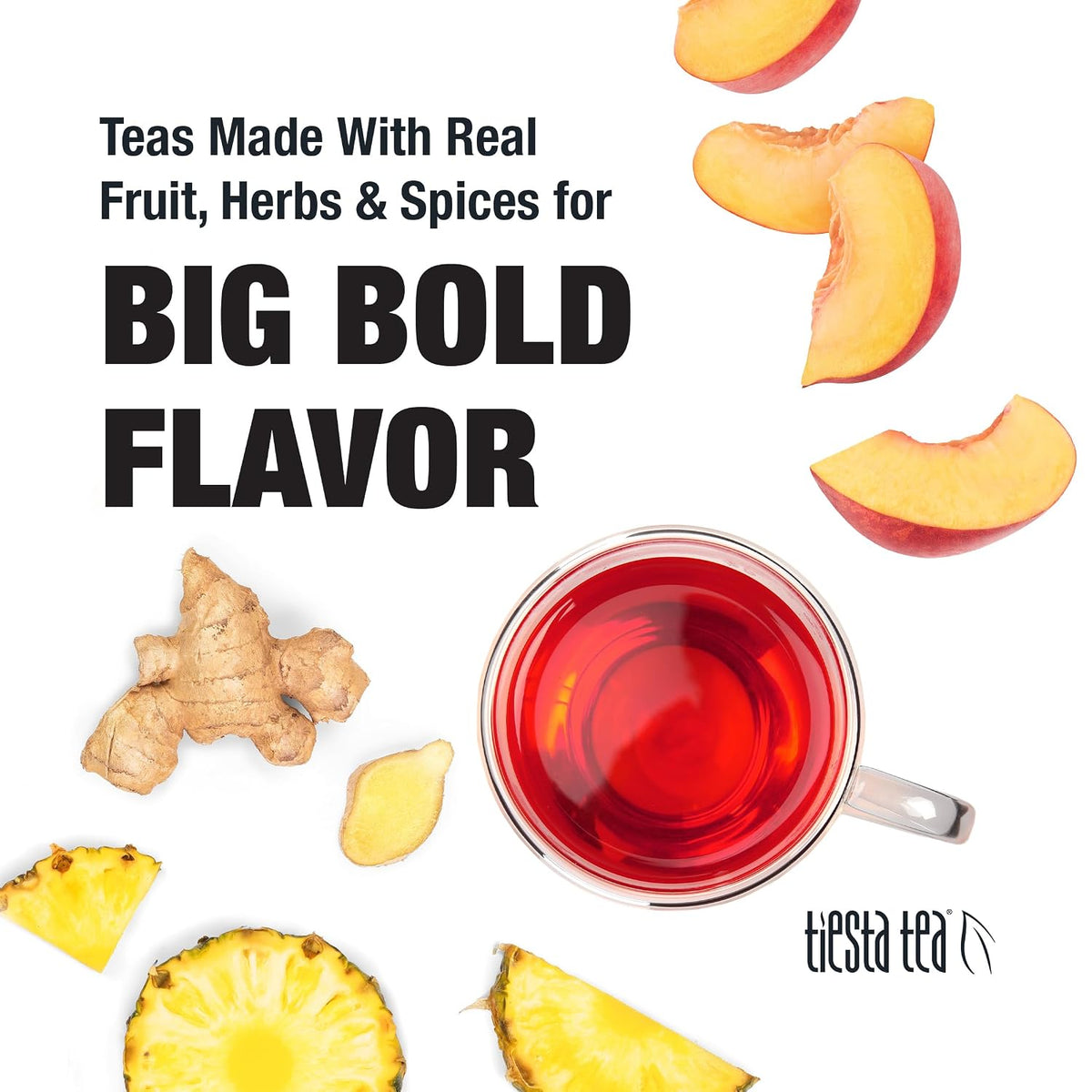 Tiesta Tea Ginger Sweet Peach Herbal Tea Loose Leaf Caffeine Free 2.2oz