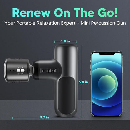 arboleaf Mini Massage Gun Deep Tissue, Percussion Muscle Massager for Back Pain Relief, Portable Small Travel Size, Quiet Massager, Gifts for Woman Man