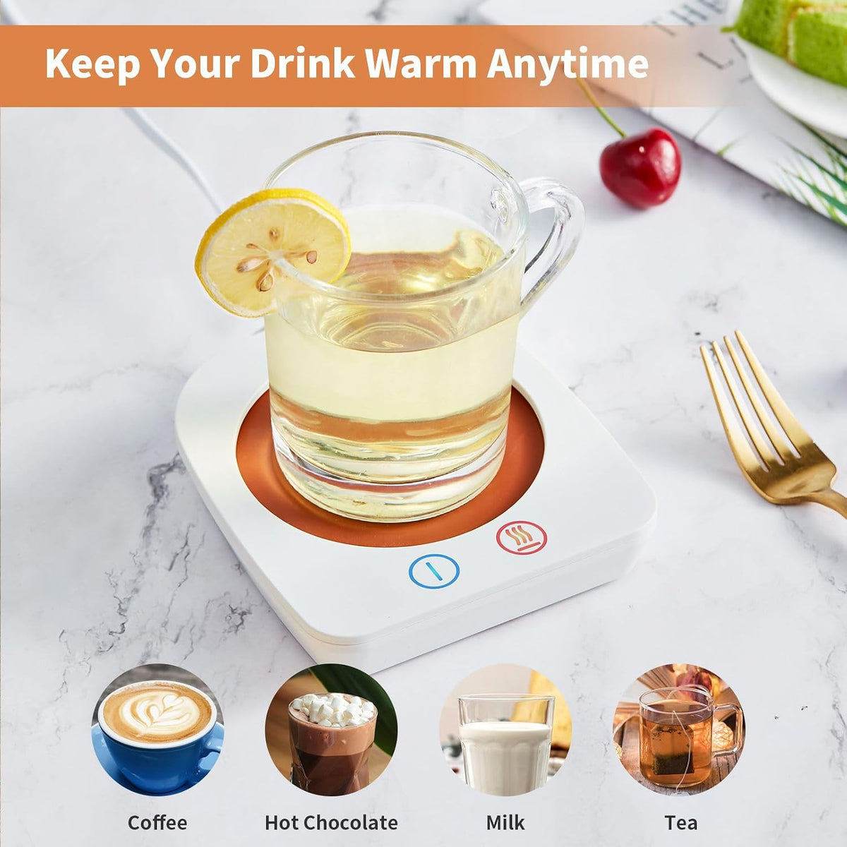 VOBAGA Mug Warmer& Coffee Mug Warmer for Office Desk