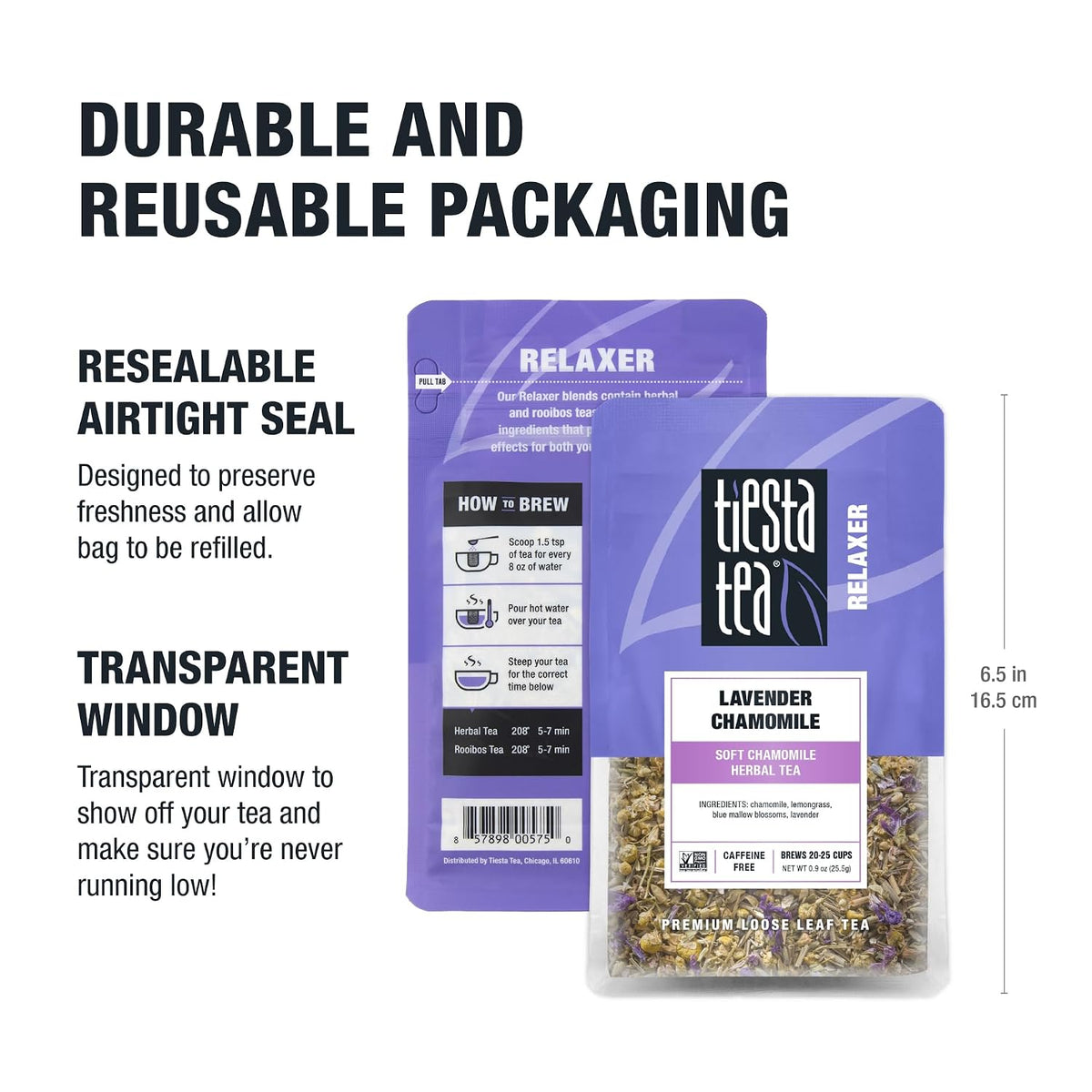 Tiesta Tea Lavender Chamomile Herbal Tea Loose Leaf Caffeine Free 0.9oz