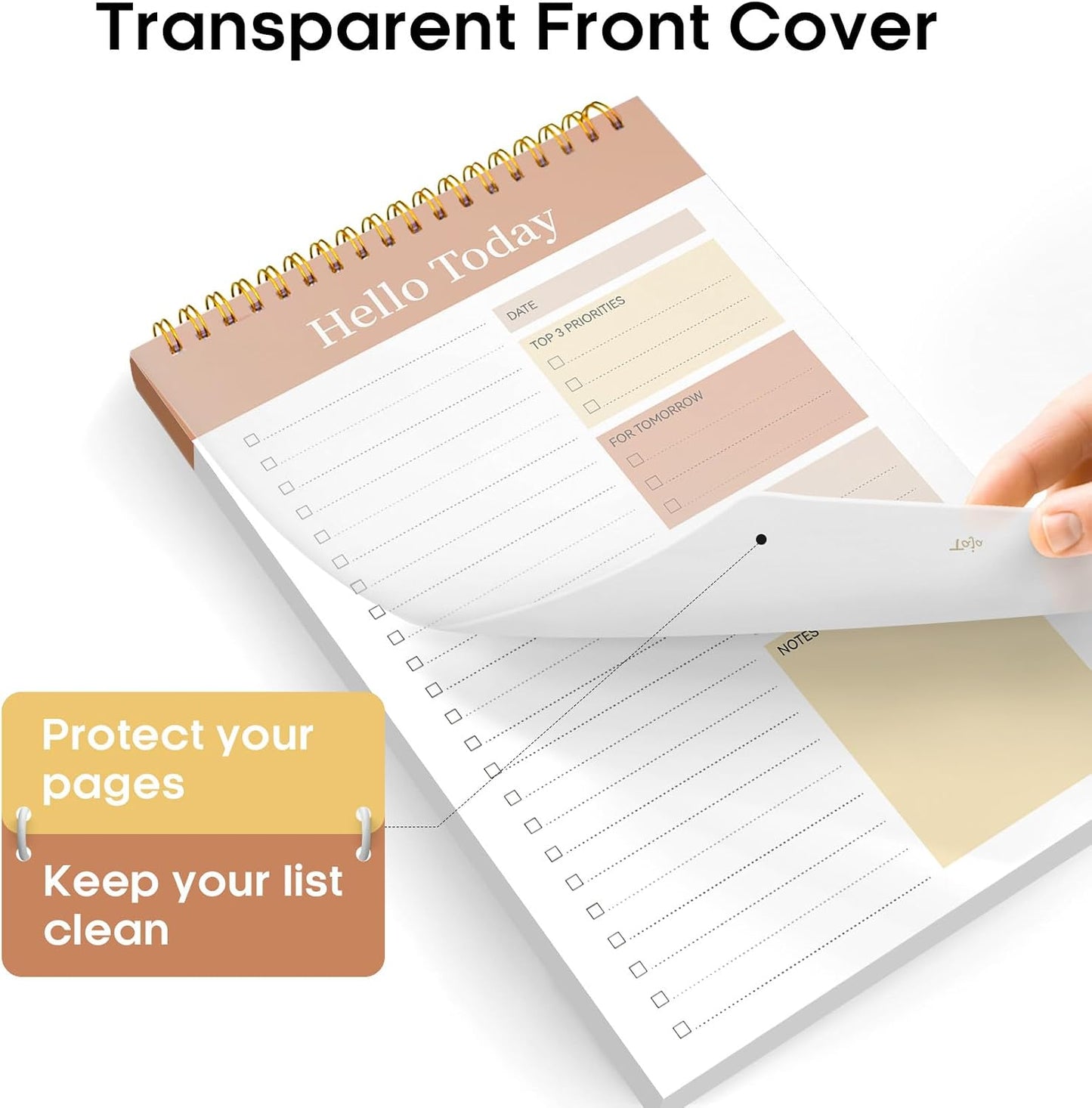 Taja To Do List Notepad - To Do List Notebook for Work with 52 Sheets, 9.8" x 6.5", Undated Daily Planner Perfect for Daily Tasks and Goal Setting, Notepad Suitable for Office, Home & School - Violet Dream