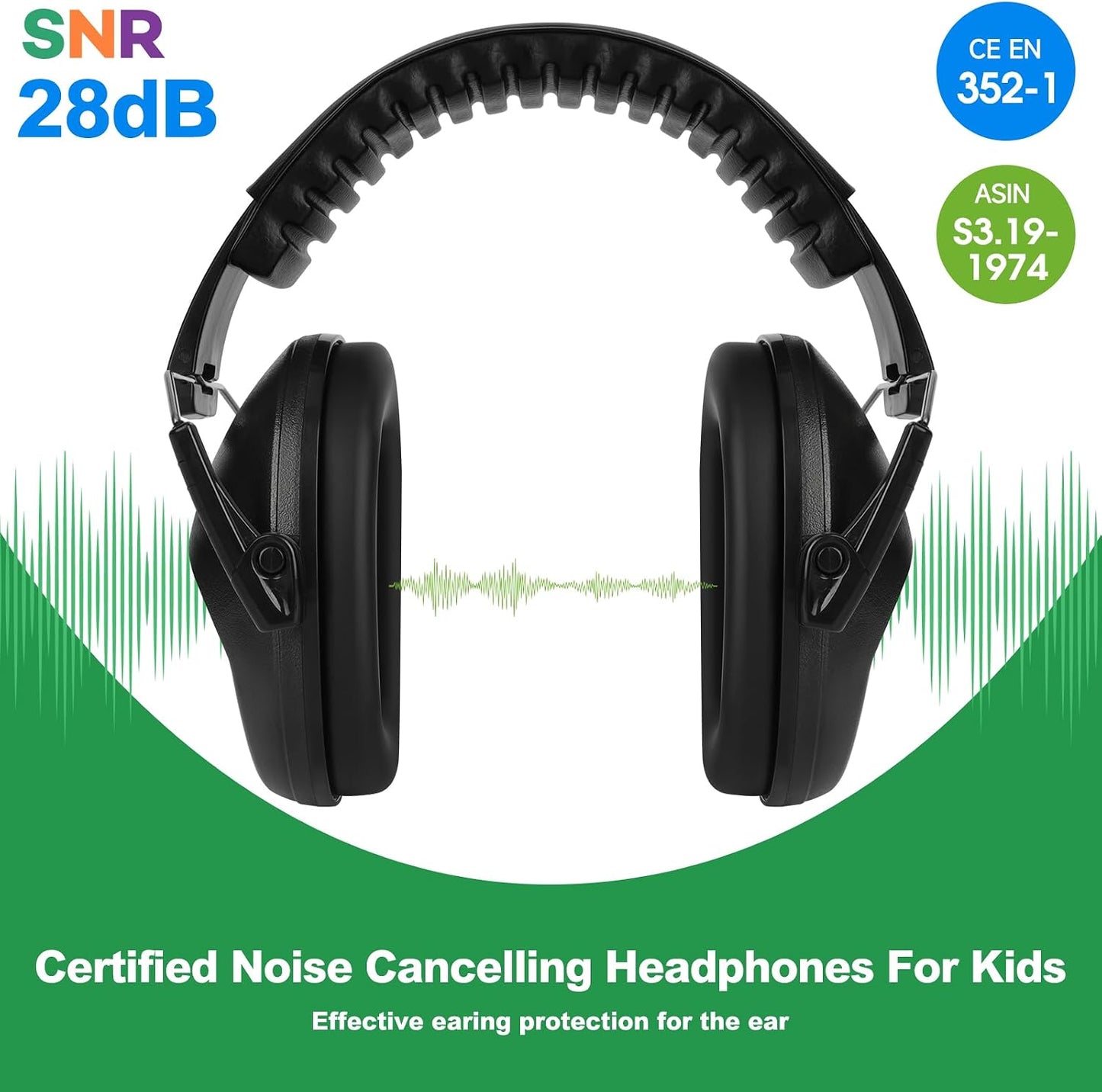 Floriogra Noise Cancelling Headphones for Kids, Kids Ear Protection 28dB SNR Noise Reduction Ear Muffs for Toddler/Children, Hearing Protection for Monster Jam, Concerts, Fireworks