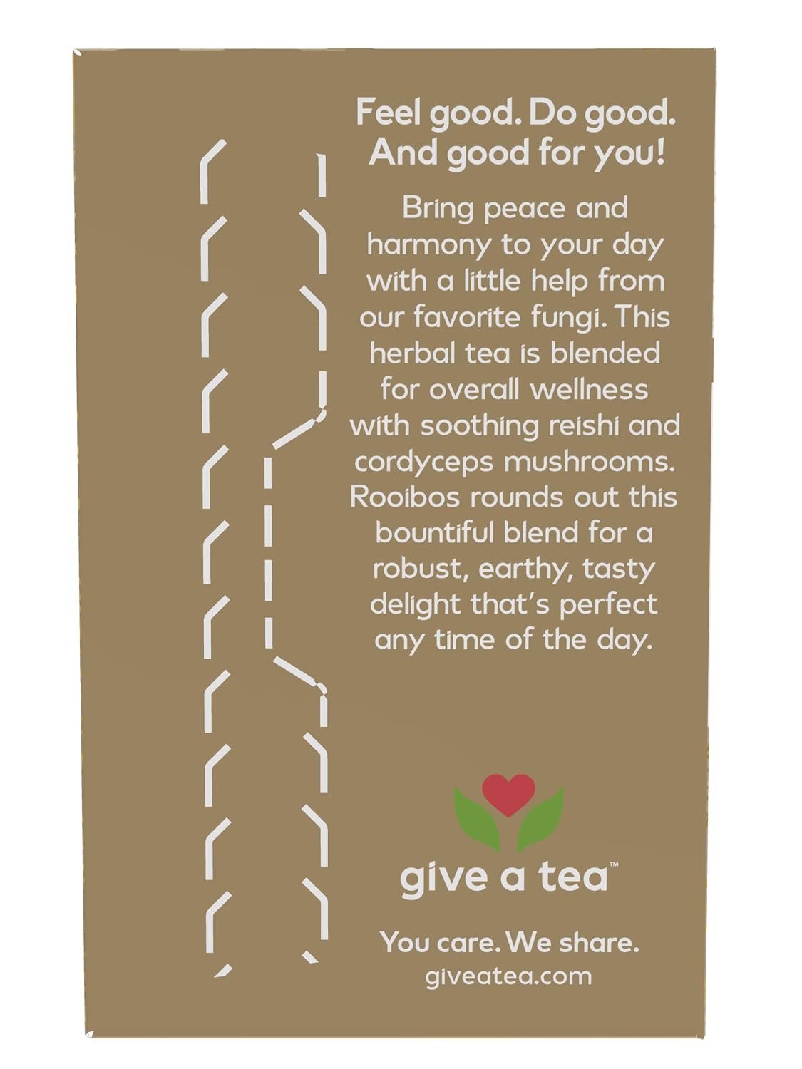 NOW Give a Tea® Rooibos Reishi Mushroom Tea, Caffeine-Free, 24 bags