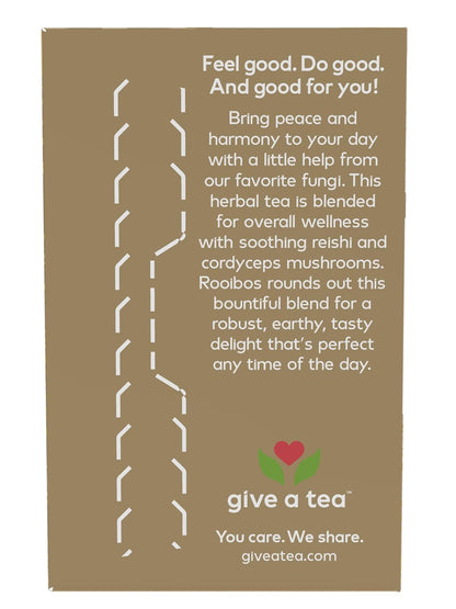 NOW Give a Tea® Rooibos Reishi Mushroom Tea, Caffeine-Free, 24 bags