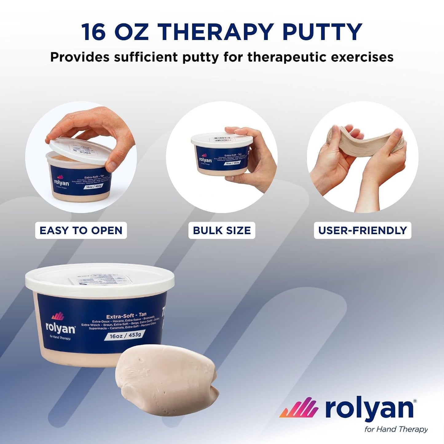 Sammons Preston Therapy Putty, Therapeutic Hand Exerciser, Theraputty for Finger and Hand Rehabilitation, Exercise Putty to Improve Hand Grip Strength, Occupational Therapy, 4 Ounce, Firm, Blue