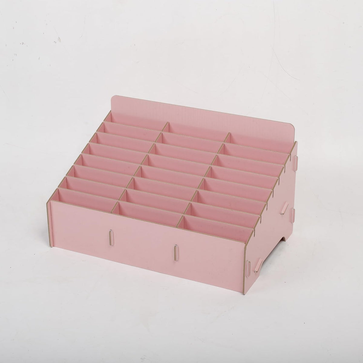 Wooden Display Cell Phone Rack, Phone Storage Rack Brown 12 Slot