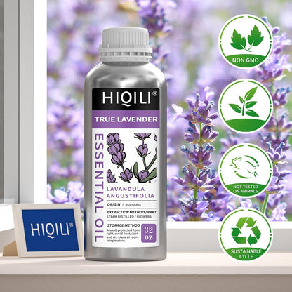 HIQILI Lavender Essential Oil for Diffuser, Aromatherapy & Air Freshening