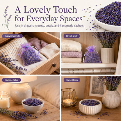 Sukh 3oz Dried Lavender Flowers - Make Sachets for Drawers and Closets
