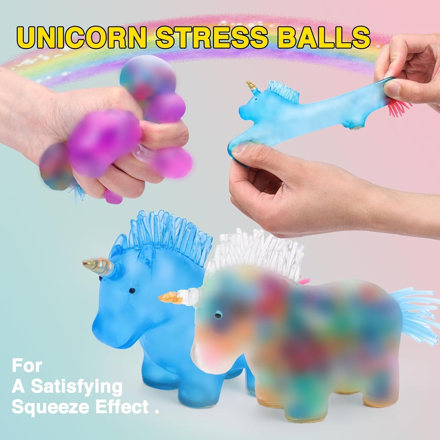 36 Pack Stress Balls, Squishy Balls, Squishy Fidget Stress Relief, Squeeze Ball for Adults Stress Relieve, Prize Box for Friends, Party Favors