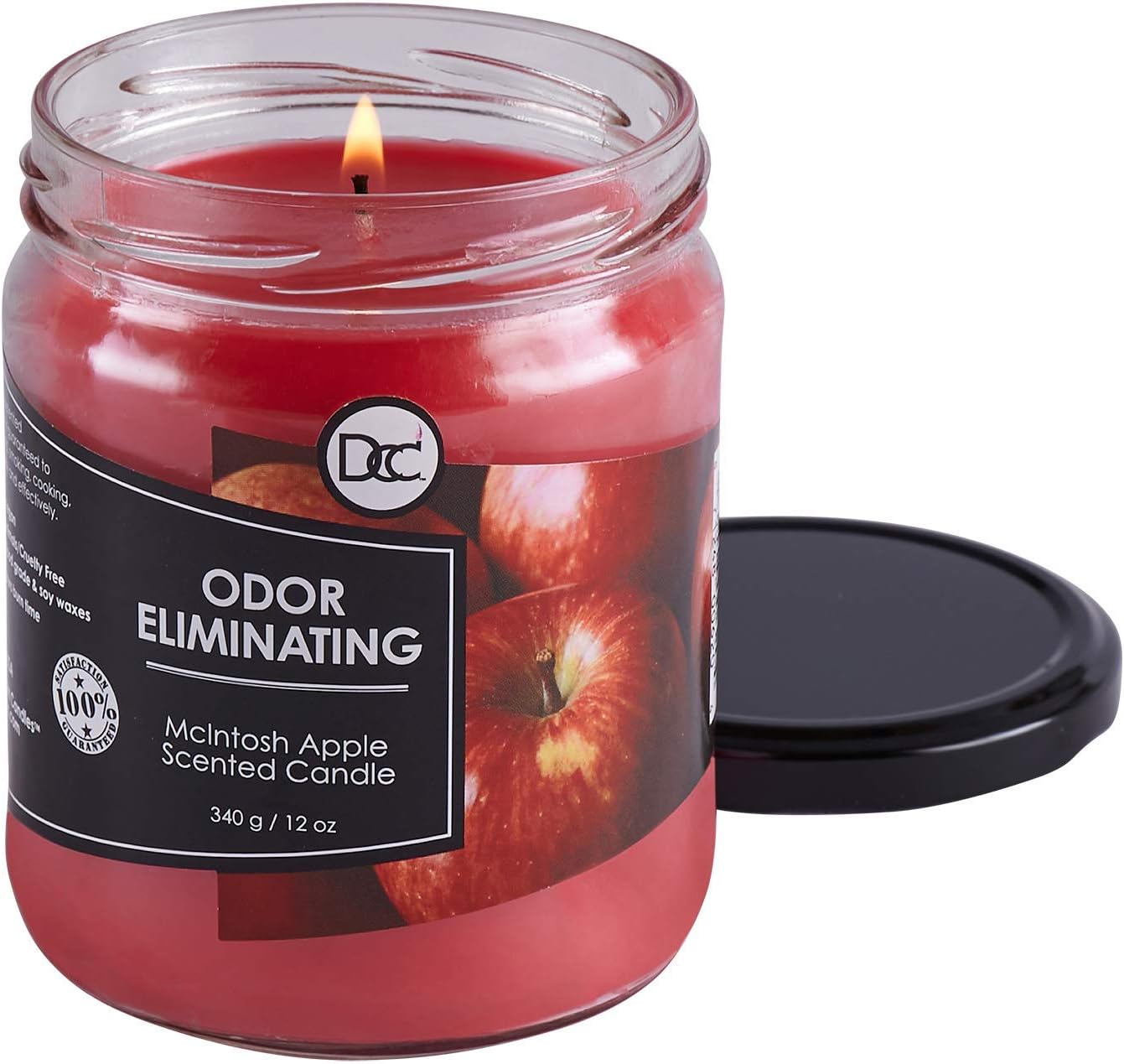 Vanilla Bean Odor Eliminating Highly Fragranced Candle - Eliminates 95% of Pet, Smoke, Food, and Other Smells Quickly - Up to 80 Hour Burn time - 12 Ounce Premium Soy Blend - Colors B