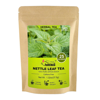 FullChea - Nettle Leaf Tea Bags, 25 Count, Stinging Nettle Tea