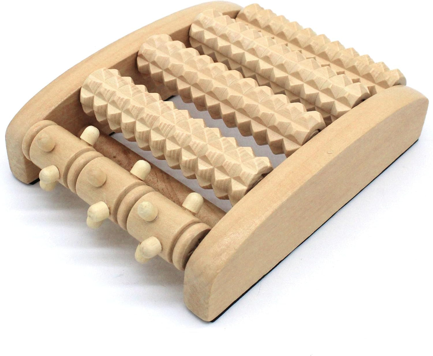 Foot Massager Roller (One Foot). Plantar Fasciitis & Pain Relief. Shiatsu & Acupressure Reflexology Tool, Myofascial Release, Trigger Point Acupuncture. (5.55x4.57x1.77 inch)