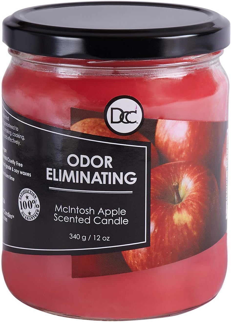 Vanilla Bean Odor Eliminating Highly Fragranced Candle - Eliminates 95% of Pet, Smoke, Food, and Other Smells Quickly - Up to 80 Hour Burn time - 12 Ounce Premium Soy Blend - Colors B
