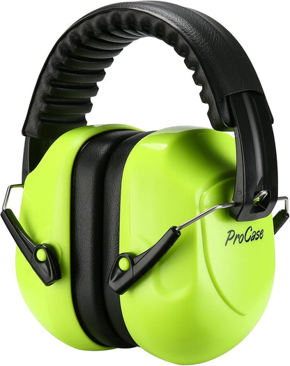 ProCase NRR 28dB Noise Reduction Ear Muffs, Foldable Adjustable Passive Noise Cancelling Headphones for Adults Kids Autism, Hearing Protection for Shooting, Construction, Mowing, Studying -Black - Colors B