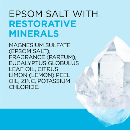 Dr Teal's Epsom Salt Magnesium Soak, Restorative Minerals with Magnesium, Potassium & Zinc, 3 lbs