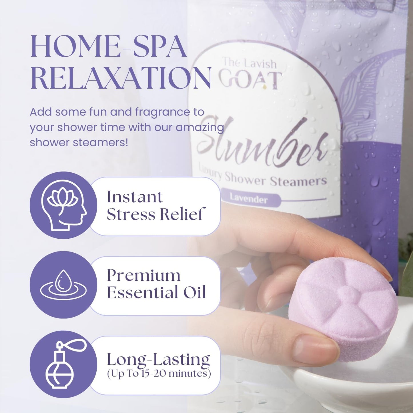 TLG Soothe Shower Steamers Aromatherapy 7 Pack – USA Made with Extra Menthol, Peppermint & Eucalyptus – Shower Bomb for Relaxation, Stress & Sinus Relief – Gift for Men & Women