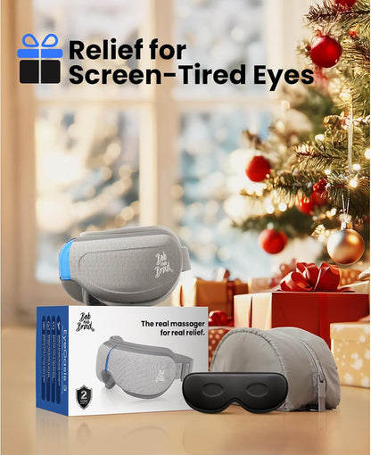 BOB AND BRAD Eye Massager with Heat and Cooling, FSA Eligible HSA Birthday Gifts for Women Men, Heated Eye Massager for Migraine, Heated Eye Mask for Dry Eye Head Tension and Stress Relief