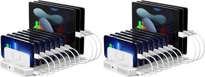Unitek 10-Port Charging Station, USB Charger Organizer for Multiple Device