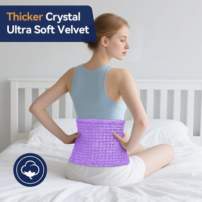 Extra Large Heating Pad for Back Pain Relief, 33"x17" Electric Heat Pad for Neck, Shoulders, Cramps, Menstrual Pain, 9 Heat Settings & 4 Auto-Off Timers, Soft Machine Wash Fabric, Gifts for Lover Gray