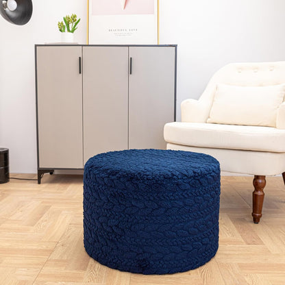 Round Pouf Ottoman 20 x 20 x 14 Inches Boho Poof Home Decor Floor Pouffe Ottoman Foot Rest for Couch Sofa Bean Bag Chairs Living Room Bedroom (Green)