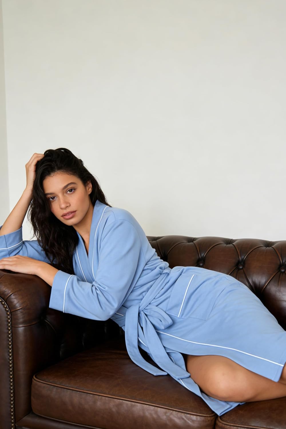 HEARTNICE Womens Cotton Robe, Soft Lightweight Long Knit Bathrobe