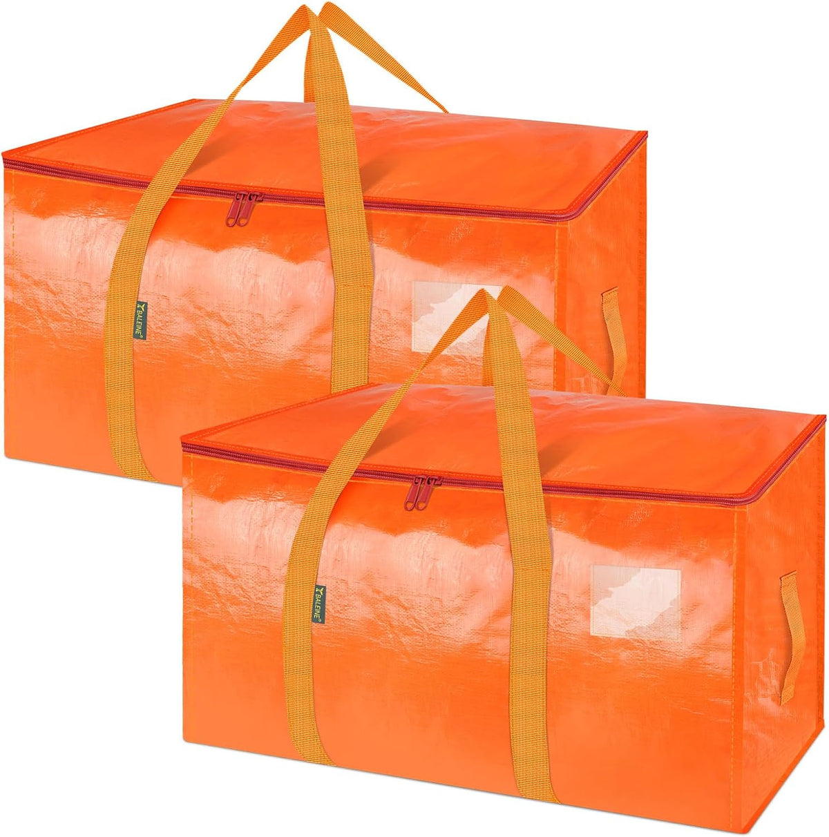BALEINE Oversized Moving Bags with Reinforced Handles, Heavy-Duty Storage Tote for Clothes, Moving Supplies (Clear)