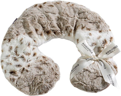 Sonoma Lavender Luxury Lavender Heatable/Chillable Neck Pillow, Microwaveable for Neck and Shoulders with Removable Washable Covers, Great for Relaxation and Pain Relief (Angora Platinum)