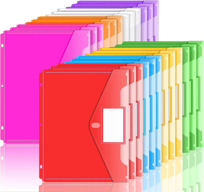 Forvencer Binder Pocket, Super Heavyweight Plastic Binder Folders