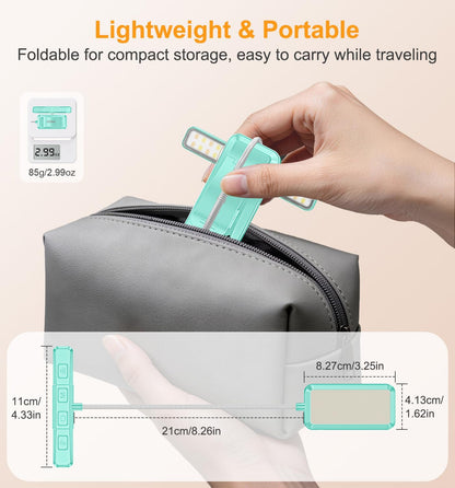 Gritin 2026 Gen 2 Book Light for Reading- 32 Eye Caring Full Spectrum LED | 5 Colors & 5 Brightness, Adjustable Wide/Narrow Beam, Upgrade 1500mAh Long-Lasting Rechargeable Clip on Light for Book Lovers