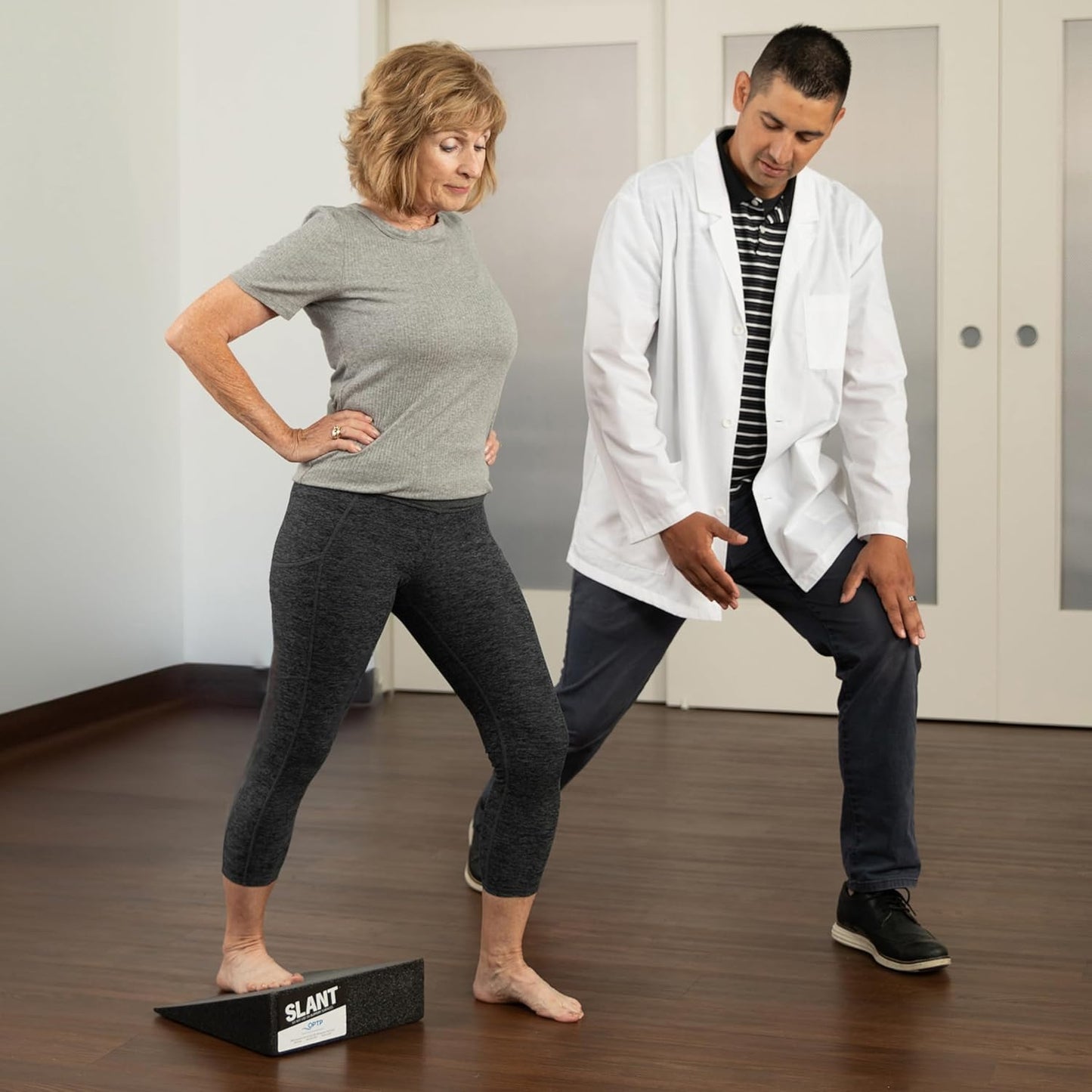 OPTP Slant (Pair) - Foam Wedge Incline Slant Boards - Stretching Equipment for Calf and Ankle Rehabilitation - Foot Wedges for Exercise, Achilles Tendonitis, Plantar Fasciitis, and Shin Splints