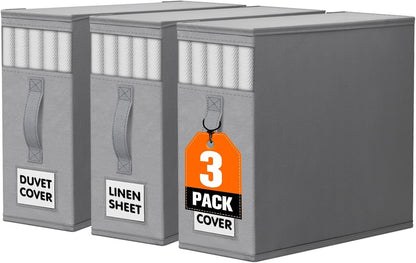 WOWBOX Bed Sheet Organizers and Storage,Closet Organizer Under Bed Storage