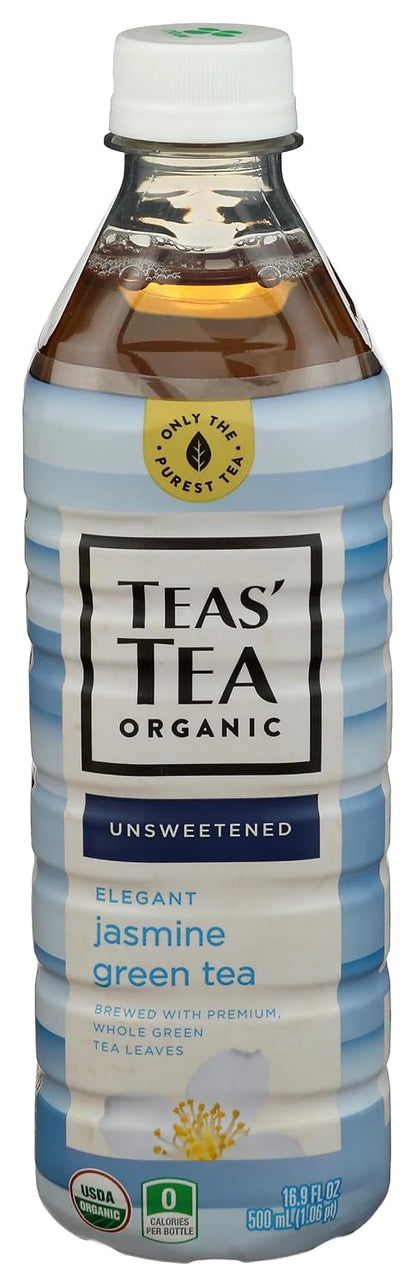 Teas' Tea, Tea Green Jasmine Organic, 16.9 Fl Oz