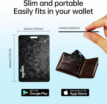 Wallet Tracker Card for iOS & Android,Ultra-Thin IP68 Waterproof