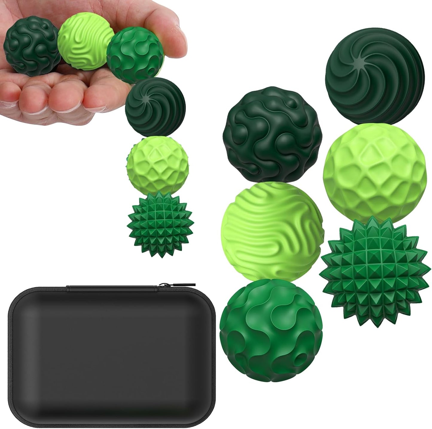 BUSOHA Silicone Fidget Balls - 4 Pack Fidget Toys Adults Sensory Toys Stress Balls for Adults Teens Gifts for Calming,Autism and ADHD Office