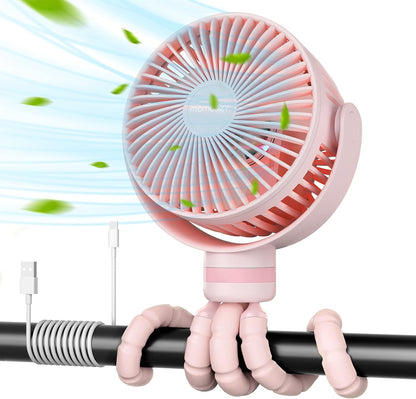 Momcozy 8000mAh Portable Stroller Fan | 27H Ultra-long Battery Life
