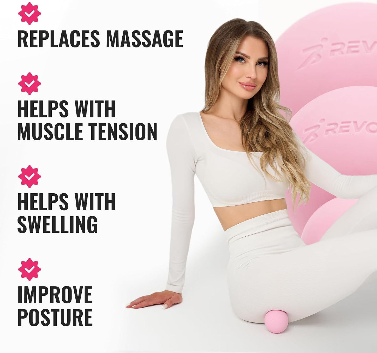 3 in 1 Massage Ball Set – 2.5", 1.9" & 1.2" Firm Silicone Balls for Myofascial Release, Trigger Point Therapy, Back & Foot Pain Relief, Face Fitness, Yoga, Deep Tissue Recovery (Turquoise)