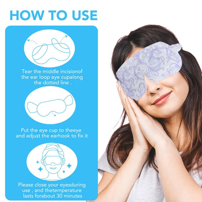 XPCARE 32 Pack Steam Eye Masks for Dry Eyes, SPA Warm Sleep Eye Mask, Disposable Heated Eye Mask for Dark Circles, Puffy Eyes, Relief Stress Eye Fatigue(Unscented)