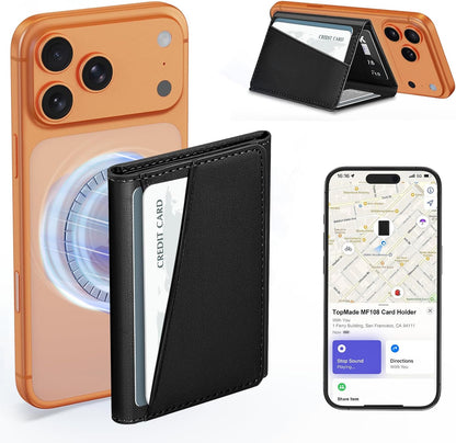 for Magsafe Wallet Work with Apple Find My, Strongest Magnetic Phone Wallet