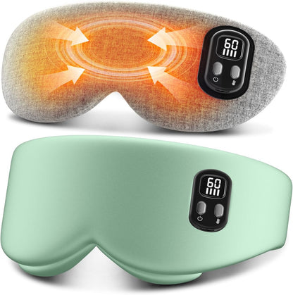 Cordless Heated Eye Mask, 4 Temp Timed Shutdown for Dry Eyes & Sleep Relief