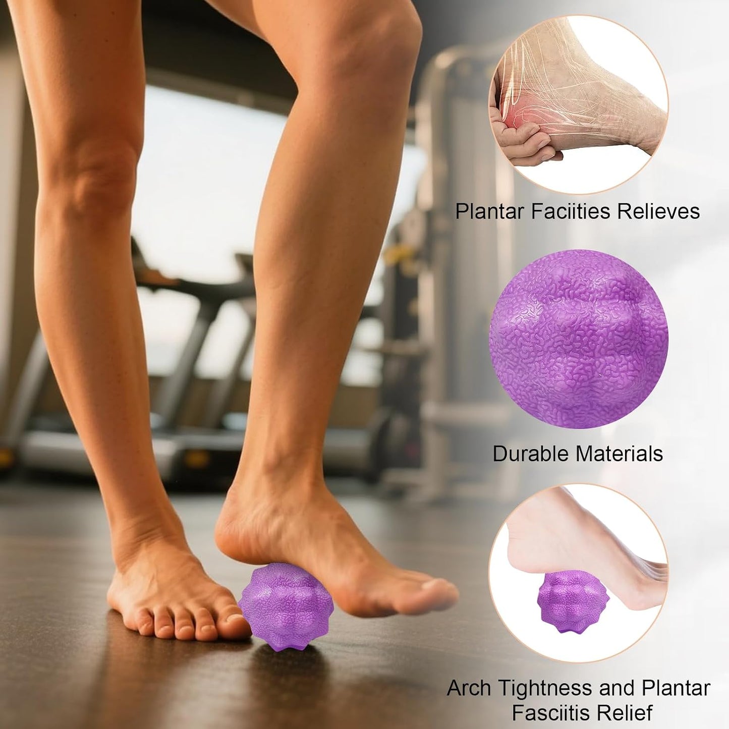 Foot Massage Ball Myofascial Release, Pain Relieve from Plantar Fasciitis, Massage Tool for Tight Muscles and Sore Feet, Restore Foot Massage Roller