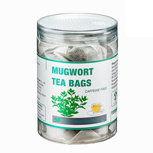 50 Mugwort Tea Bags | Natural Dried Chinese Mugwort Herb Tea | Caffeine Free