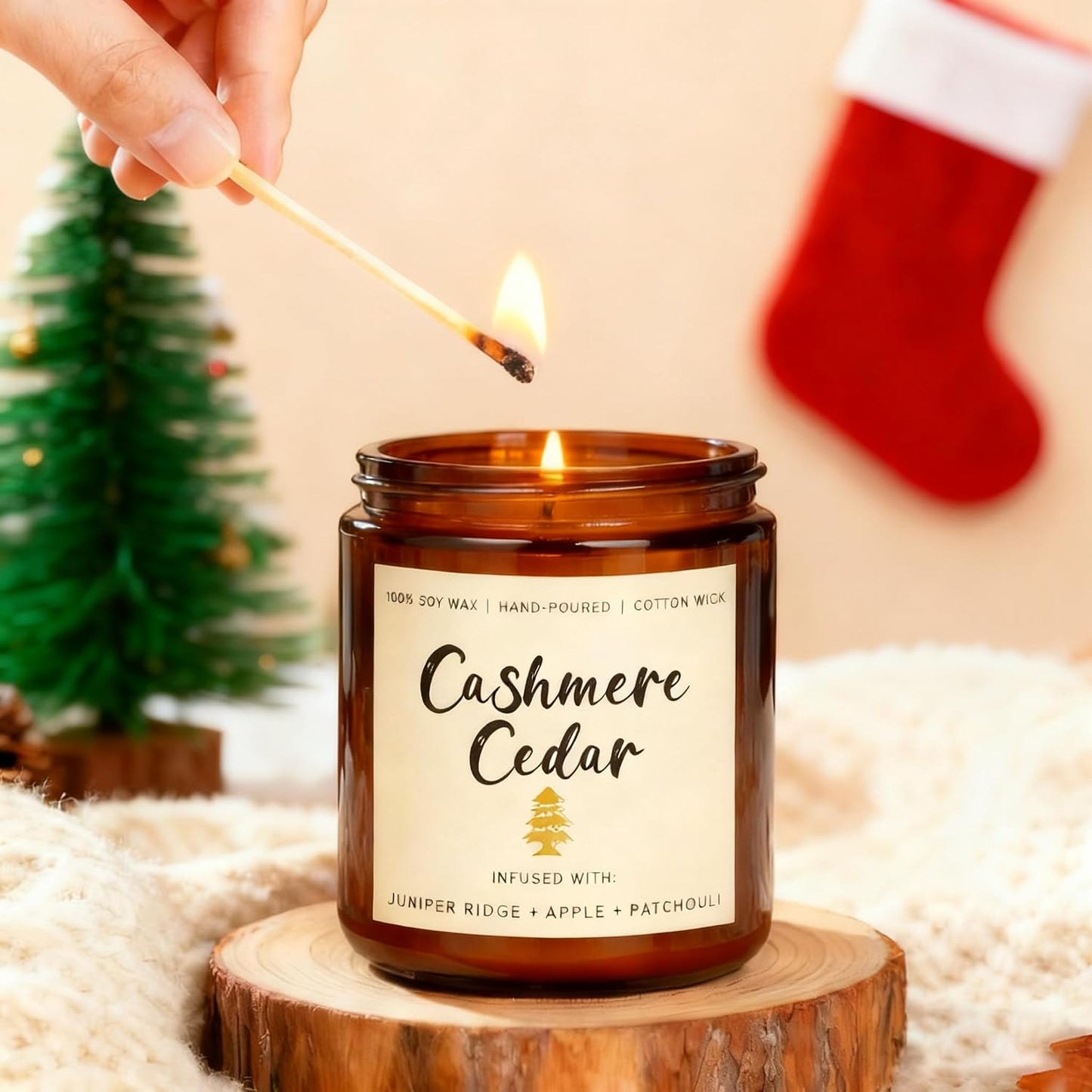 Soy Candles Set of 4, 9oz Natural Soy Wax Aromatherapy Candles, Home Scented Candles with 4 Scents (Lavender, Amber Sandalwood, White Sage, Coconut Vanilla), Gifts for Mom, Women, Relaxation, Yoga