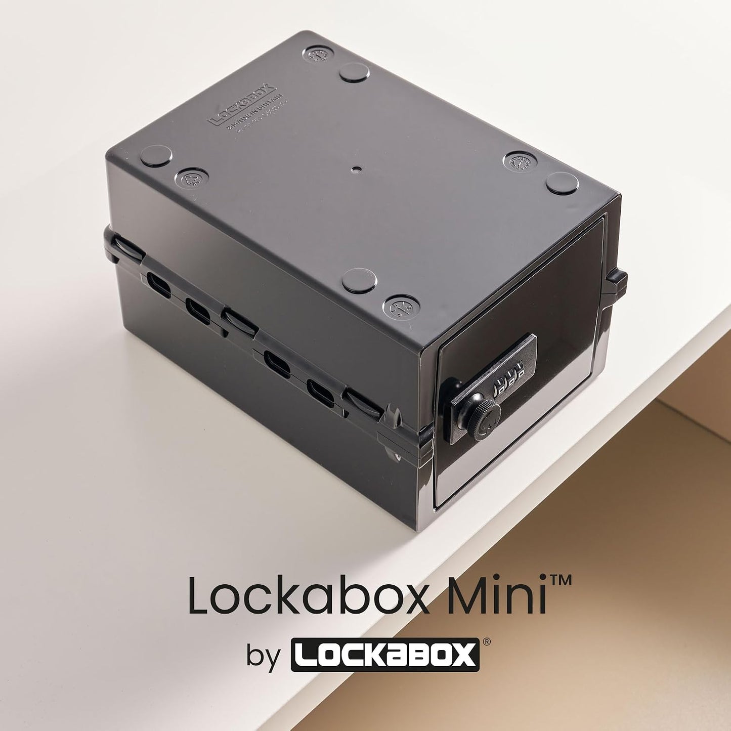 Lockabox Mini™ | Small Lock Box with Combination Lock (Half Letter Sized) | Mini Lockable Box for Small Medicines, Snacks & Mobile Phones | External Size 8.8 x 6.1 x 4.7 Inches (Crystal)