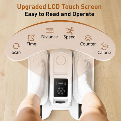 Under Desk Elliptical Exercise Machine, Elliptical Leg Exerciser as Seen on TV, 12 Speeds Leg Exerciser While Sitting for Seniors, Electric Seated Foot Pedal Exerciser for Home Gift for Women