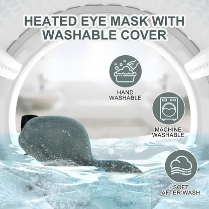 Heated Eye Mask for Dry Eyes, USB Electric Warm Eye Compress Heat Eye Masks with Temperature&Timer Control, Eye Heating Pad for Dry Eyes, Stye Treatment, Chalazion, Blepharitis, MGD, Puffy