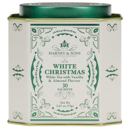 Harney & Sons White Christmas White Tea, 30 Sachets in Tin