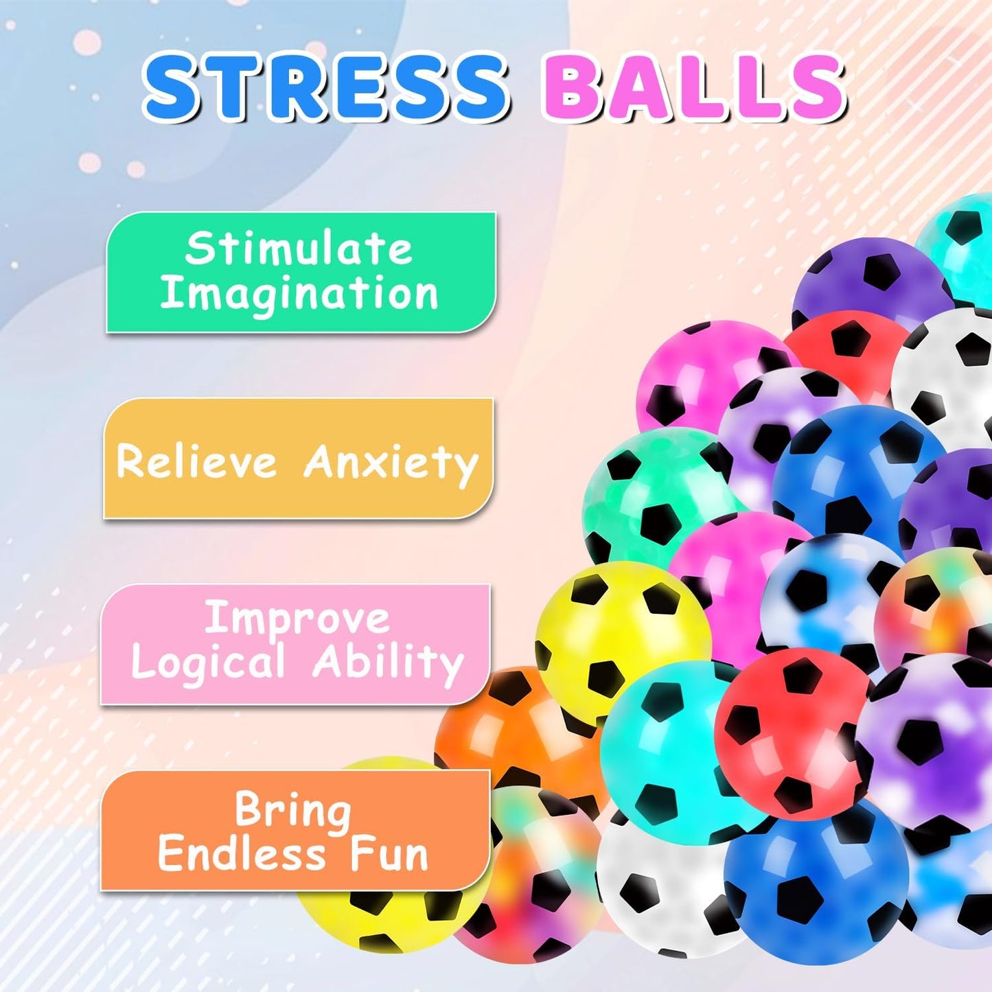 VESPRO 12 Pack Fidget Stress Balls for Adults, Cute Octopus Stress Sensory Stress Ball, Bulk Squishy Squeeze Ball Toys Set for Classroom Prizes and Birthday Party Favors